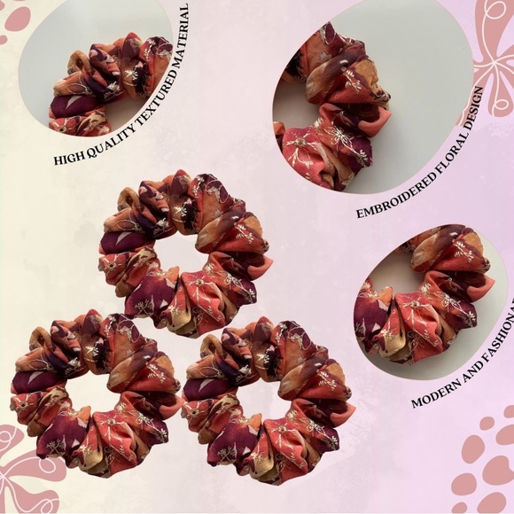 Floral Patterned Scrunchie - Picture 3 of 4